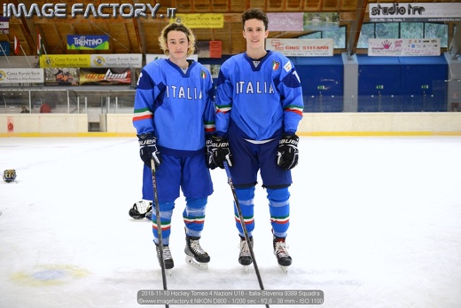 2018-11-10 Hockey Torneo 4 Nazioni U16 - Italia-Slovenia 9389 Squadra